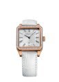 Louis Erard Women's 20701OS01.BACS7 Emotion Square Automatic Rose Gold Alligater Leather Diamond Watch