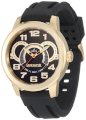 Lancaster Men's OLA0457NR-YG-NR Non Plus Ultra Black Textured Dial Black Silicone Watch