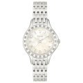 Timex Women's T2M572 Diamond Accented Silver-Tone Stainless Steel Bracelet Watch