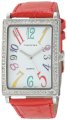  Vernier Women's VNR1033 Rectangular Crystal Leather Strap Quartz Watch
