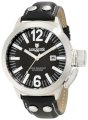 Lancaster Men's OLA0482LSS-NR-NR Black Dial Black Leather Watch