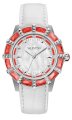 Valentino Women's V54SBQ99701S001 Eden Coral Bezel White Leather Watch