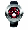 RSW Men's 9130.BS.L1.14.D0 Volante Diamond Stainless Steel Red Designed Luminous Black Leather Watch