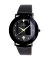 Le Chateau Men's 955mgun-blk Diamond Accented Domed-Crystal Watch