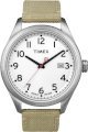 Timex Originals T2N222 Mens T Series White Dial Khaki Strap Watch