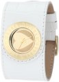 Morgan Women's M1084W Gold-Tone White Cuff Watch