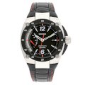 Seiko Men's SRG005P2 Sportura Stainless Steel Black Dial Automatic Leather Strap Watch