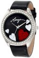 Morgan Women's M1072B Round Black Valentine's Theme Watch