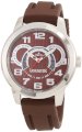 Lancaster Men's OLA0456MR-SL-MR Non Plus Ultra Brown Textured Dial Brown Silicone Watch