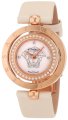 Versace Women's 79Q81SD497 S002 Eon Two Rings 40-Diamond Satin Mother-Of-Pearl Rose-Gold Plated Watch