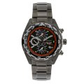 Seiko Men's SPL037 World Timer Stainless Steel Chronograph Black Dial Watch