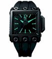 RSW Men's 7120.1.R1.H13.00 Outland Square Automatic Black Pvd Rubber Watch