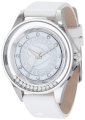 Morgan Women's M1033WSS Stainless Steel White Strap Moving Stones Watch