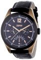 Esprit Men's ES102831004 Black Leather Quartz Watch with Black Dial