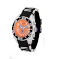  Aquaswiss Chronograph Swiss Quartz Large 50 MM Watch Orange Dial Stainless Steel Black Bezel Day Date #62XG0149