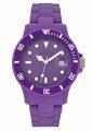 Tekday Men's 653014 Dark Purple Dial Plastic Strap Date Watch