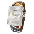 Gattinoni Women's 202681SA13-13C Planetarium Steel Crystal Textured Leather Watch
