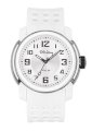 Tekday Men's Analog Silver Dial White Plastic Strap Watch