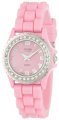 Golden Classic Women's 2218-lightpink Chic Jelly Rhinestone Petite Light Pink Silicone Watch