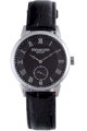 Rudiger Men's R3000-04-007L Leipzig Black Leather Black Dial Roman Numeral Watch