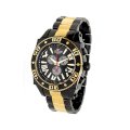  Aquaswiss Chronograph Swiss Quartz Large 50 MM Watch Black and Gold Stainless Steel Day Date #62XG0188