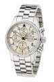 Fortis Men's 701.20.92 M F-43 Flieger Chronograph Beige Dial Automatic Chronograph Date Stainless-Steel Watch