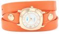 La Mer Collections Women's LMODY3003 Odyssey Wrap Collection Sunrise Orange Watch
