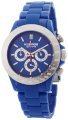 K&Bros  Unisex 9542-4 Ice-Time Full Color Blue Chronograph Watch