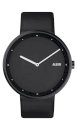 Alessi Unisex AL13003 Out Time Black Leather Strap Watch