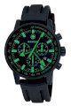 Wenger Men's 70891 Swiss Raid Commando Green-Accent Black Rubber Strap Watch