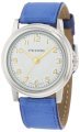 Pedre Women's 0231SX Silver-Tone/ Blue Grosgrain Strap Watch