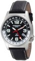 Torgoen Swiss Men's T05103 Dual Time Zone Leather Strap Watch