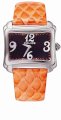 Women's Black Textured Dial Orange Leather 10977MS/02A