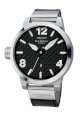  Haemmer Men's H-16 Forte Automatic Stainless Steel Luminous Black Leather Date Watch