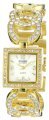 Golden Classic Women's 2281-Gold "Simply Inspired" Classic Rhinestone Interlocking Circles Watch