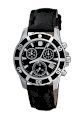 Wenger Women's 70745 Sport Elegance Chrono Black Dial Leather Watch