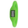 Golden Classic Women's 2174-lime "Sporty Jelly" Skinny Black Silicone Digital Watch