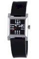 Fortis Women's 628.10.31 SI Spacematic Black Square Automatic Rubber Date Watch