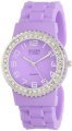 Golden Classic Women's 2301-purple "Bangle Jelly" Rhinestone Silicone Watch