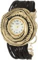 Golden Classic Women's 9110 G BR Memoirs of Time Large Metal Bezel Watch