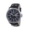 Esprit Men's ES103151005 Black Leather Quartz Watch with Black Dial