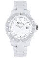 Tekday Women's 653010 White Dial Plastic Strap Date Sport Watch
