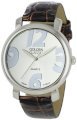 Golden Classic Women's 2265-Brown "Banded Luxury" Classic Silver Bezel Leather Band Watch