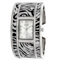 Golden Classic Women's 2207 zebra "Fashion Muse" Black and White Zebra Bangle Watch