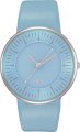Alessi Unisex AL8010 Luna Light Blue Leather Strap Watch