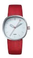 Alessi Unisex AL5003 Tic Stainless-Steel and Red Leather Strap Watch