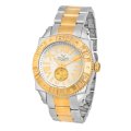  Aquaswiss Swiss Quartz 44 MM Watch White Dial Stainless Steel and Gold Gold Tone Bezel 62G0073