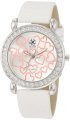 Golden Classic Women's 5150 White Be Mine Rinestone Encrusted Heart Printed Dial Watch