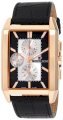 Pierre Petit Men's P-780B Serie Paris Rose-Gold PVD Rectangular Case Chronograph Watch