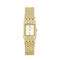 Certus Women's 631652 Rectangular Gold Tone Brass White Dial Watch